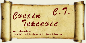 Cvetin Tepčević vizit kartica